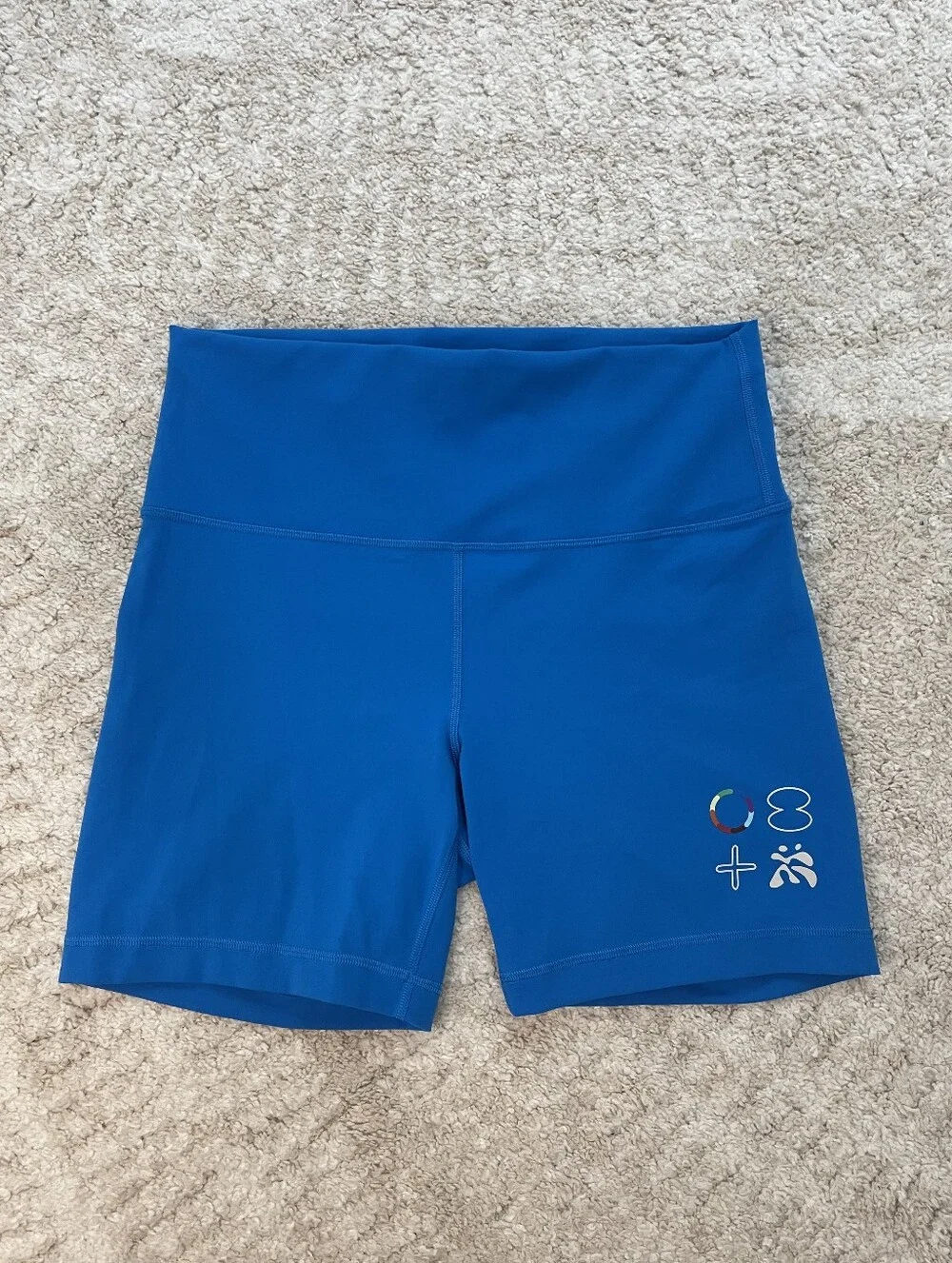 Lululemon Athletica Bright Blue High-Rise Bike Shorts Size 10